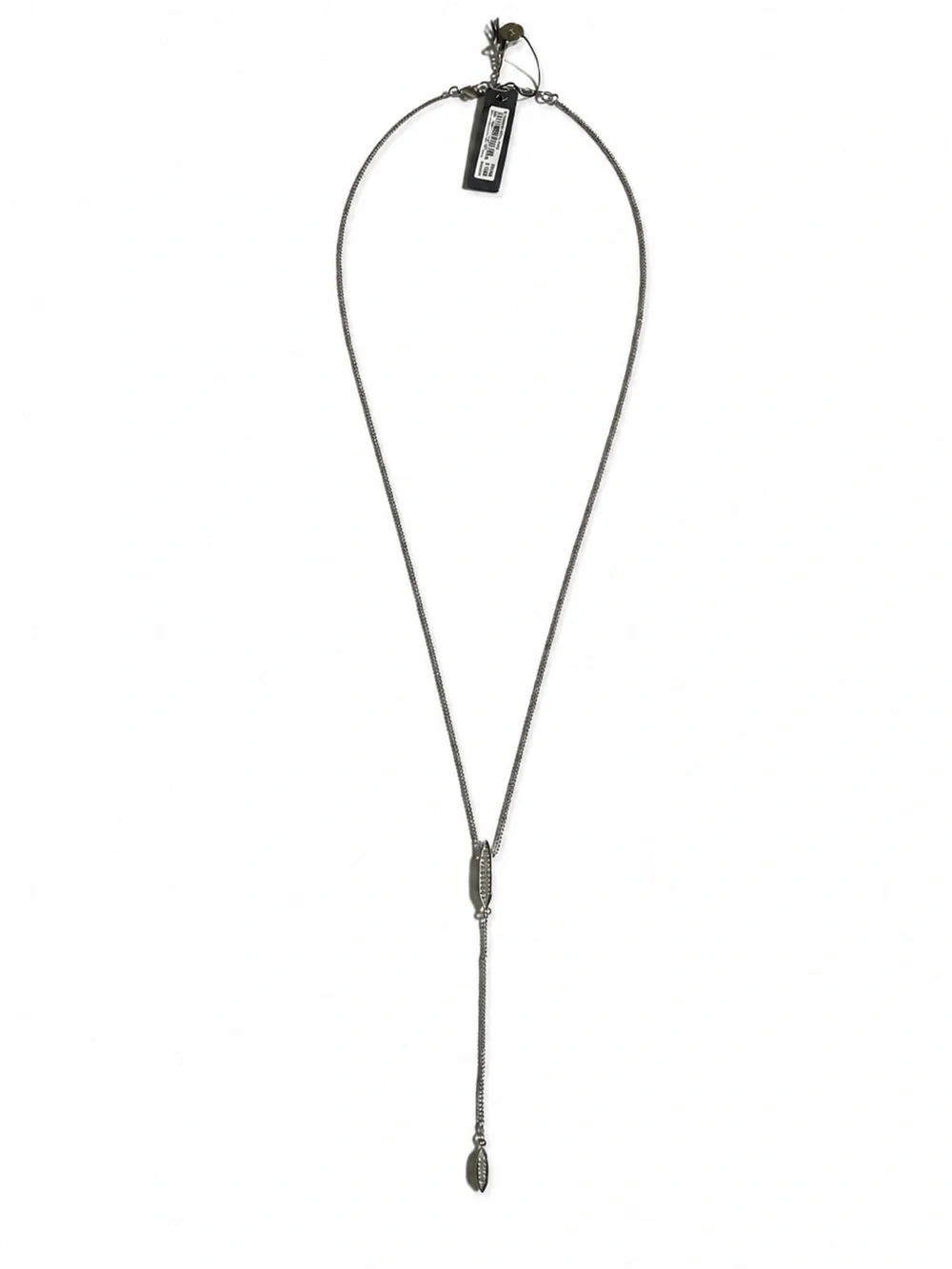 Vince Camuto Silver Marquise Drop Lariat Necklace - NWT